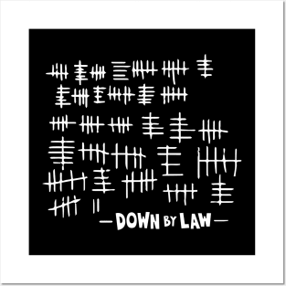 Down by Law Tribute - Cinematic Tally Marks Design - Jim Jarmusch Cult Movie Posters and Art